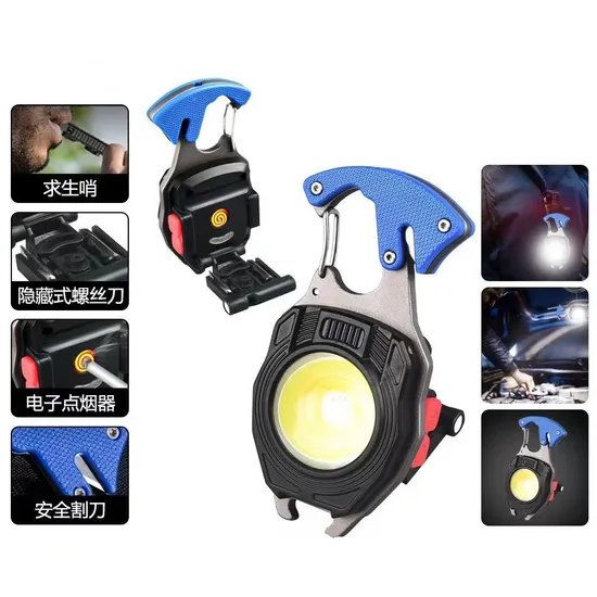COB Keychain Multi-Tool Flashlight