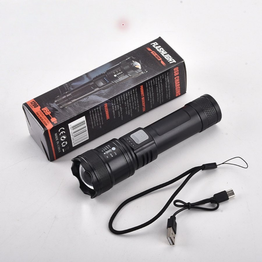 Rechargeable Zoom Tactical Flashlight