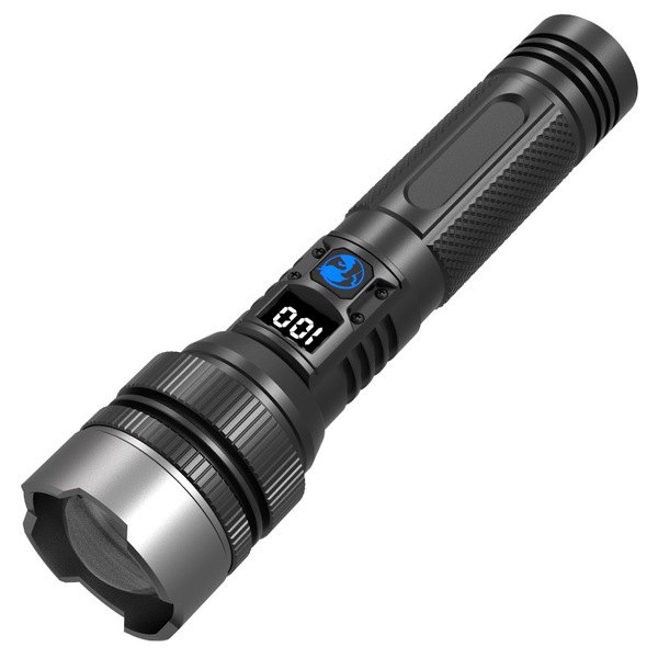 High-Power Zoom Tactical Flashlight (Digital Display)