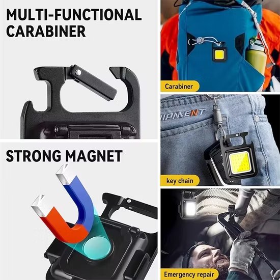 COB USB Keychain Mini Flashlight (IP65)