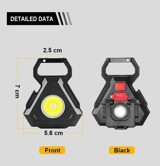 Mini 7-Mode COB Keychain Work Light